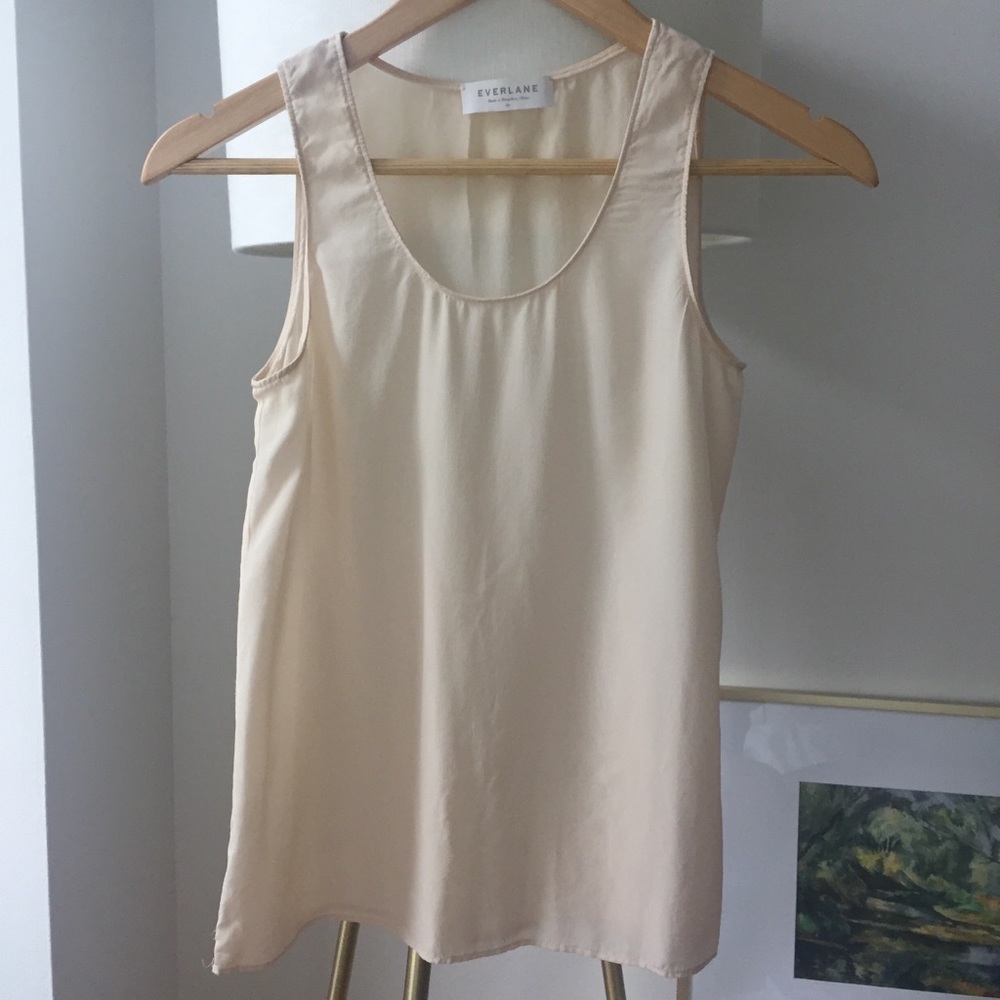 Silk Tank in Pale Pink by Everlane